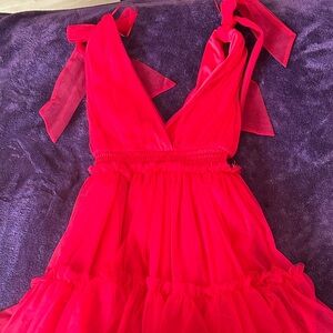 Vibrant Red Sleeveless Dress